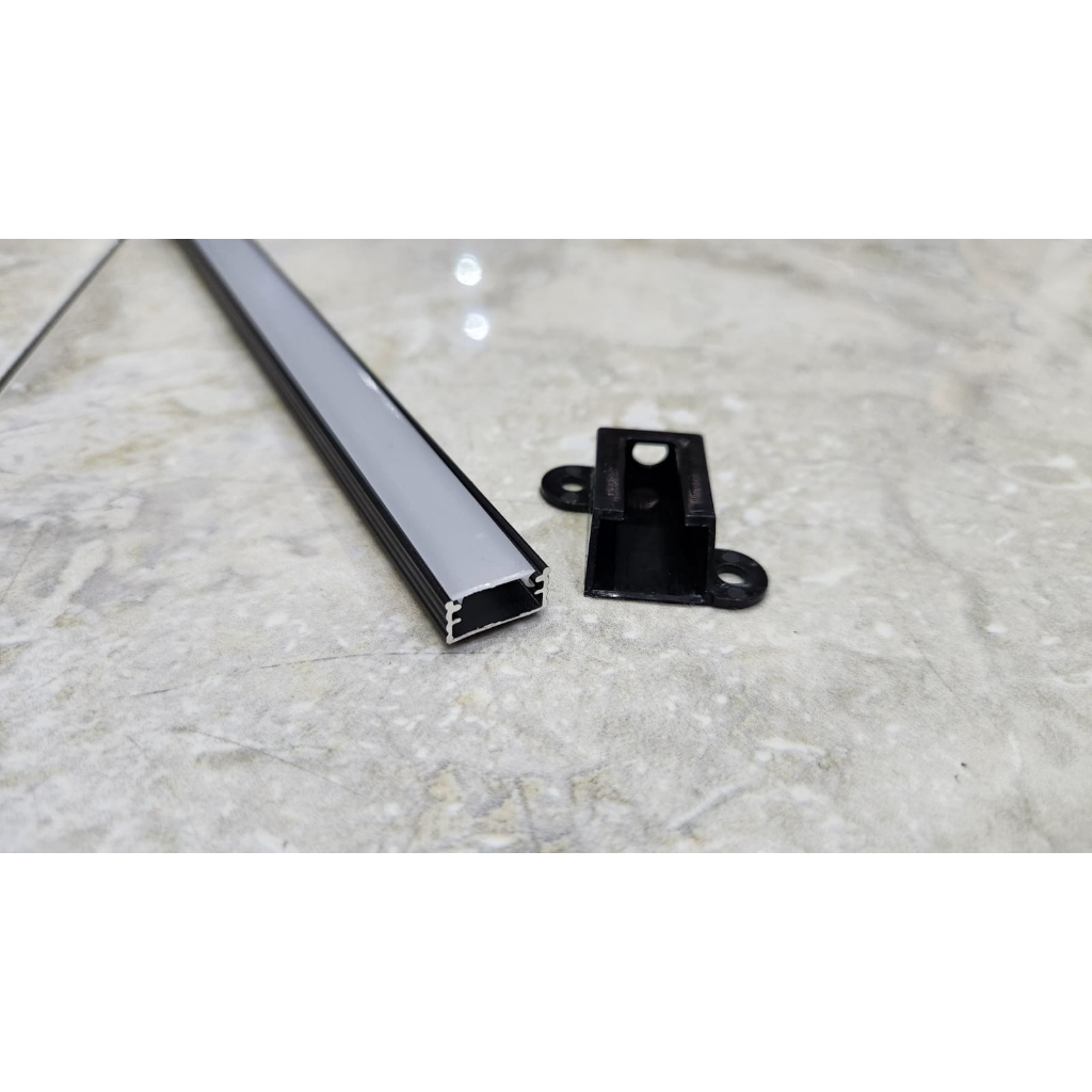 Jual List LED Rumah Lampu LED Strip Aluminium Acrylic Cover Hitam 1 ...