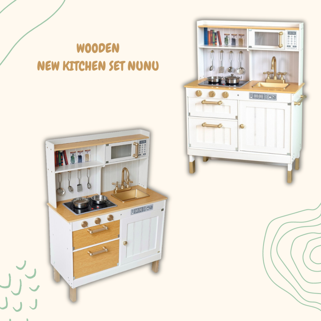 Jual Wooden New Kitchen set Nunu woody dan white - mainan masak-masakan ...