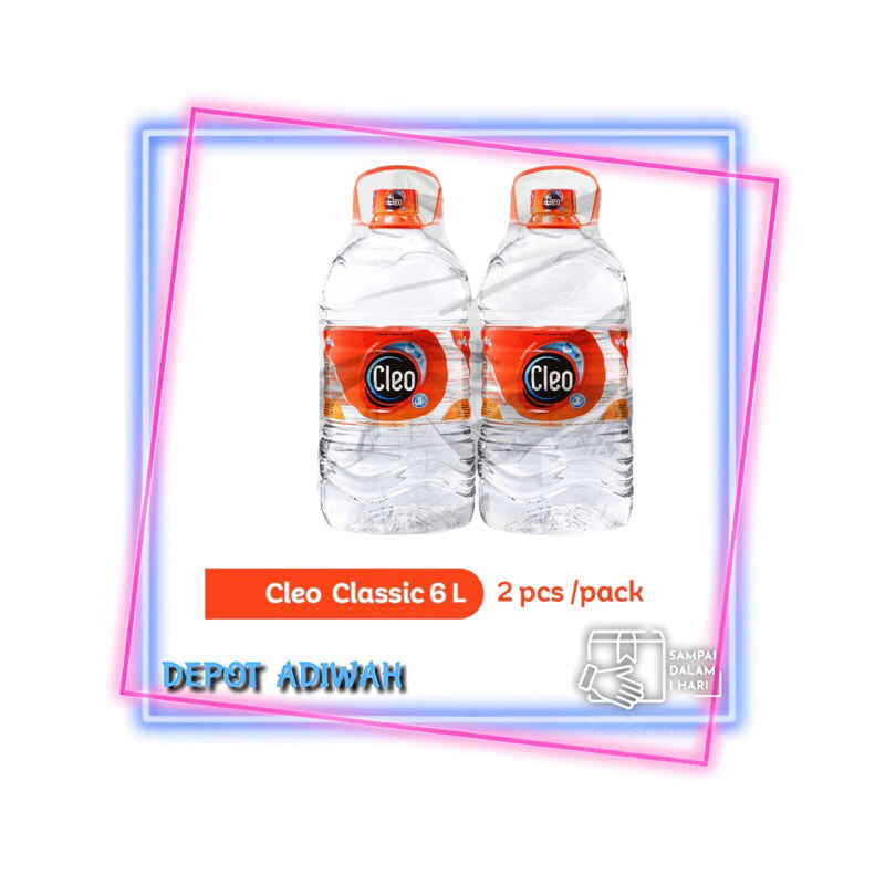 Jual Cleo Galon Shrink 6 Liter Isi 2 Galon Khusus Instant Express Shopee Indonesia 7678