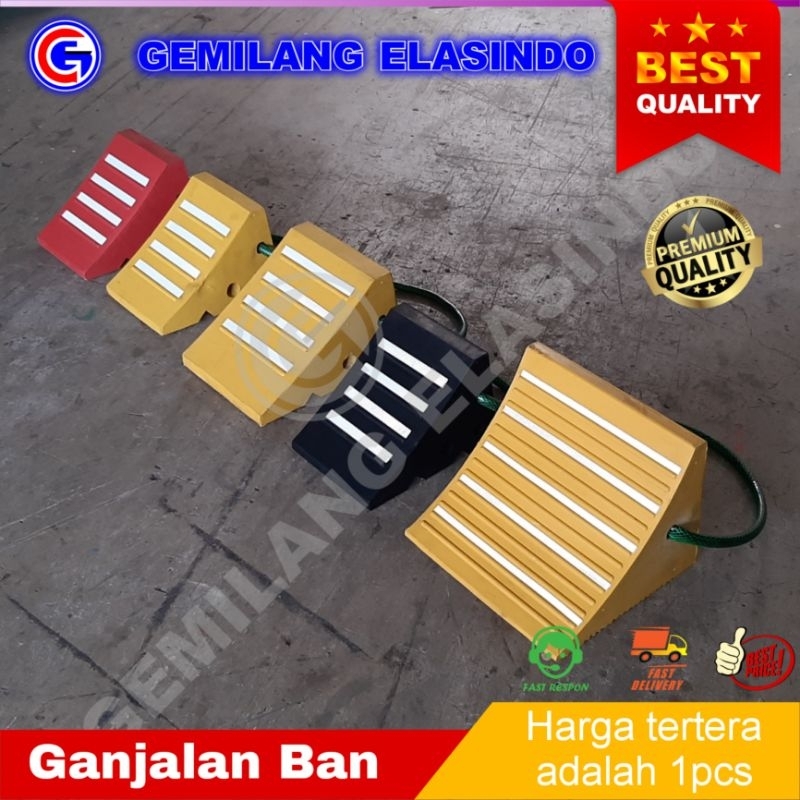 Jual Rubber Wheel Chock Kuning Uk. P.30cm x L.20cm x T.20cm | Ganjalan ...