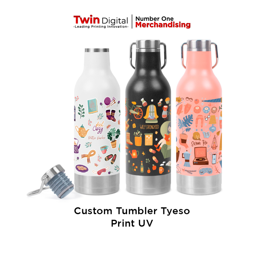 Jual Twindigital Tempat Minum Premium Korea Style Termos Stainless Vacuum Flask Insulated Bottle 5966