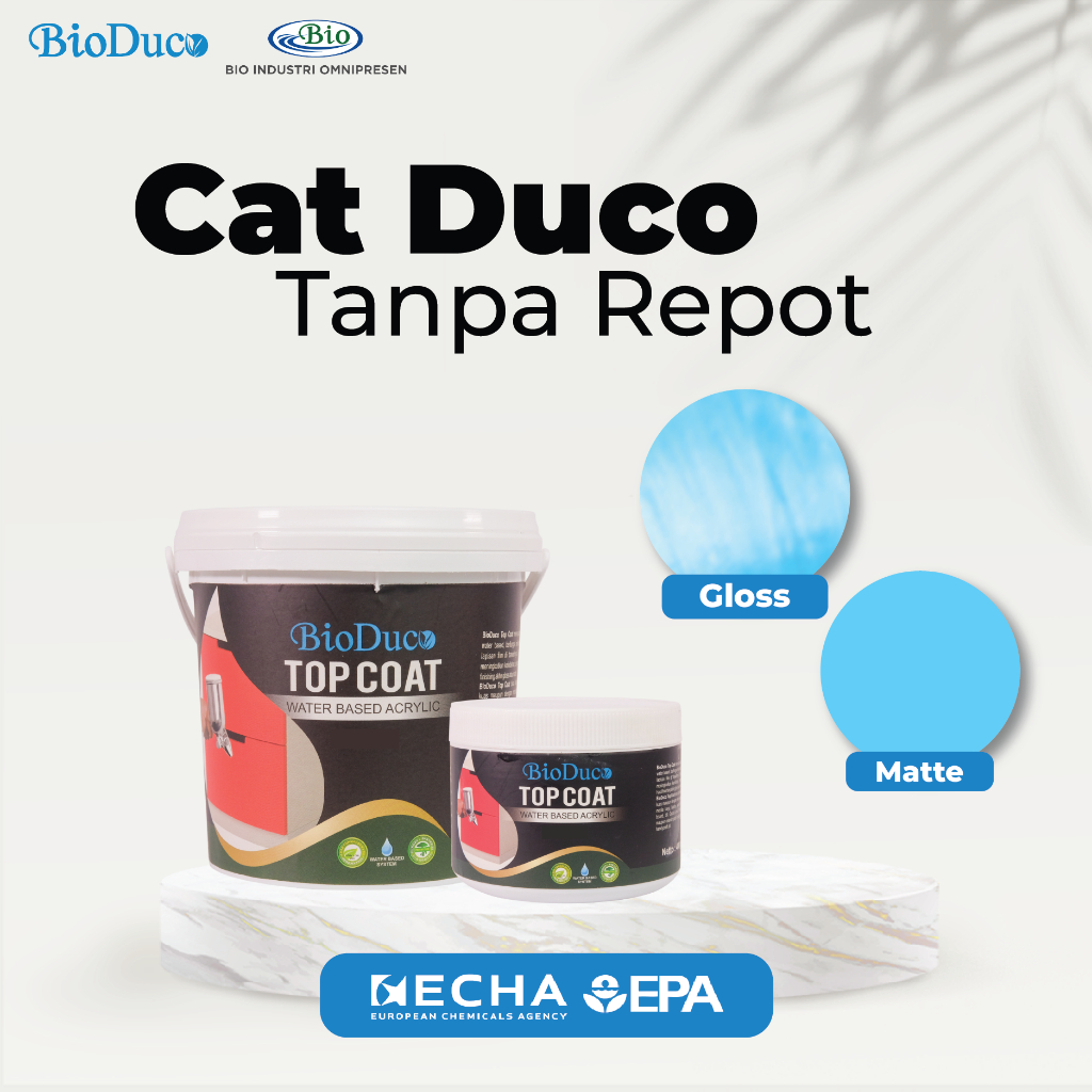 Jual Cat Kayu Bioduco Top Coat Gloss & Matte 400gr Cepat Kering