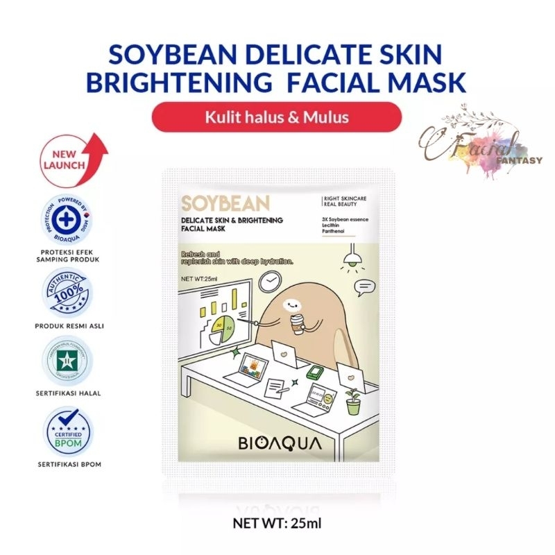 Jual Bpom Bioaqua Masker Wajah Cereal Sheet Mask And Biji Buah Face Mask