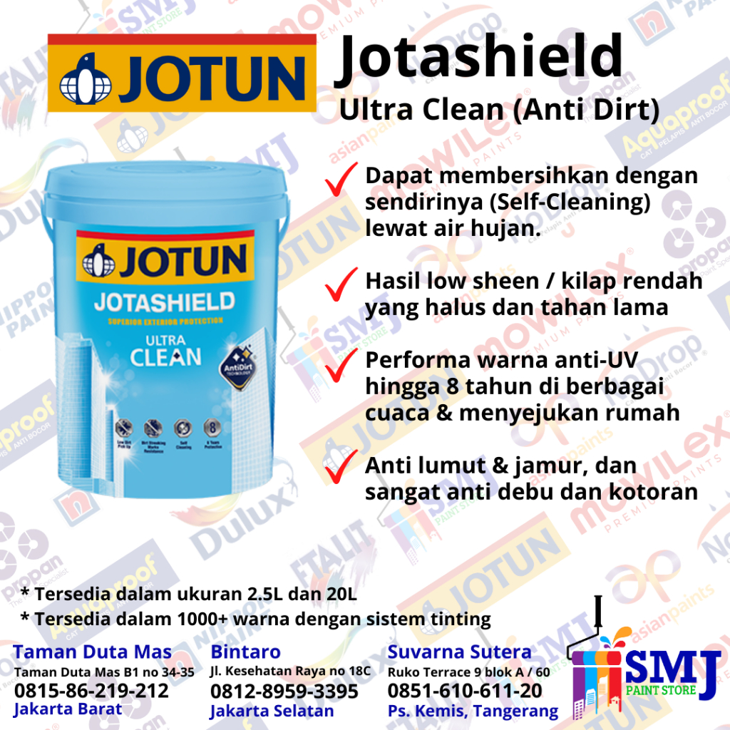 Jual Cat Tembok Eksterior Anti Noda Jotun Jotashield Ultra Clean 25l Shopee Indonesia 5354