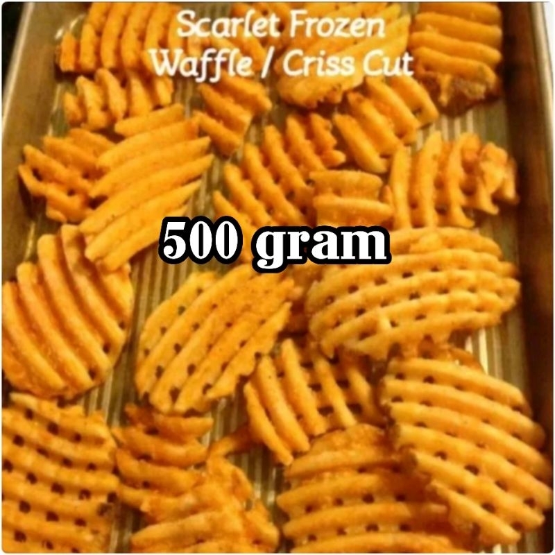 Jual McCain waffle fries criss cut french fries kentang goreng waffle 500gram Shopee Indonesia
