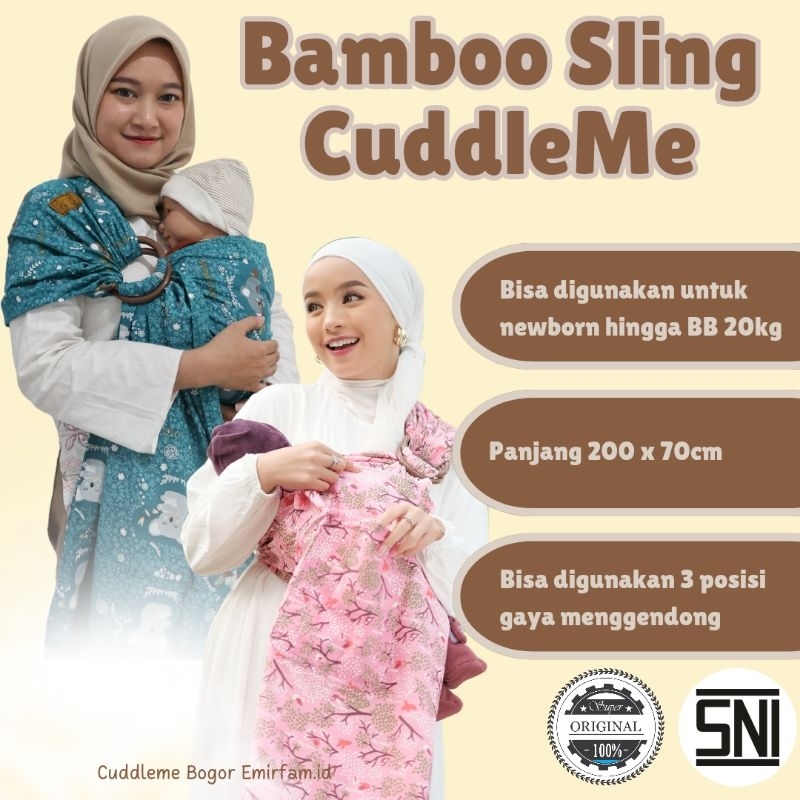 Jual Gendongan Bayi Samping Ring Sling Murah Berkualitas Bamboo Sling Cuddle Me Ringsling