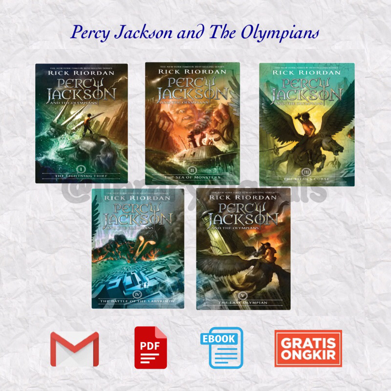 Jual Percy Jackson And The Olympians Series Bahasa Inggris Buku Digital Ebook Rick Riordan 8915