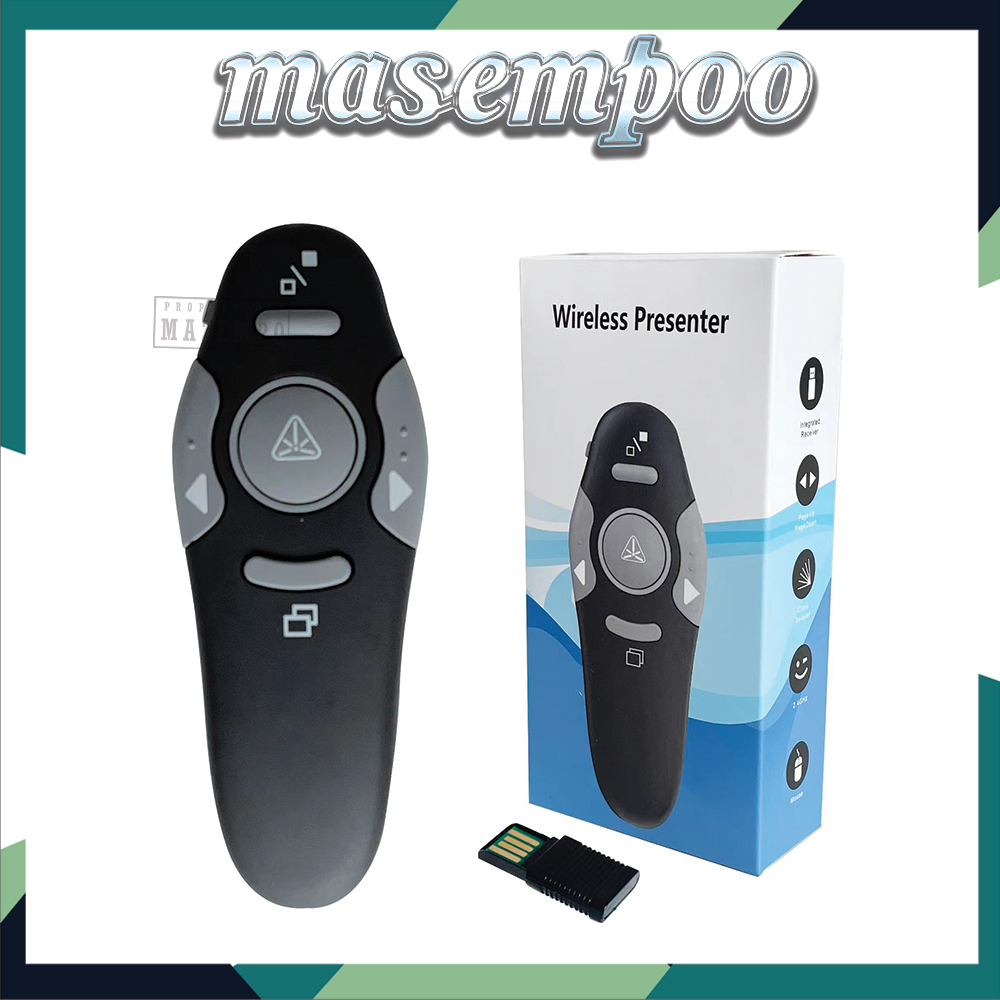 Jual Pointer Wireless USB Presenter Remote Control Laser Pen | Shopee ...