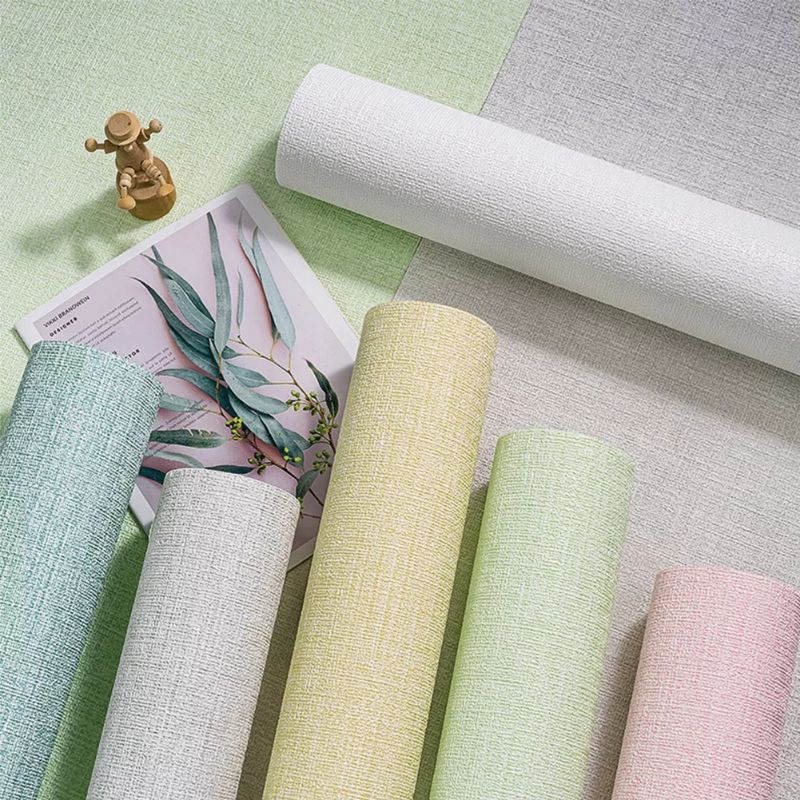 Jual Wallpaper Linen ROLL Wallpaper Dinding Korea Dekorasi Kamar