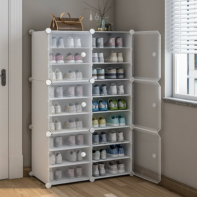 Jual Rak Sepatu 8 Susun Plastik Lemari Sepatu Rak Sepatu Tertutup Anti