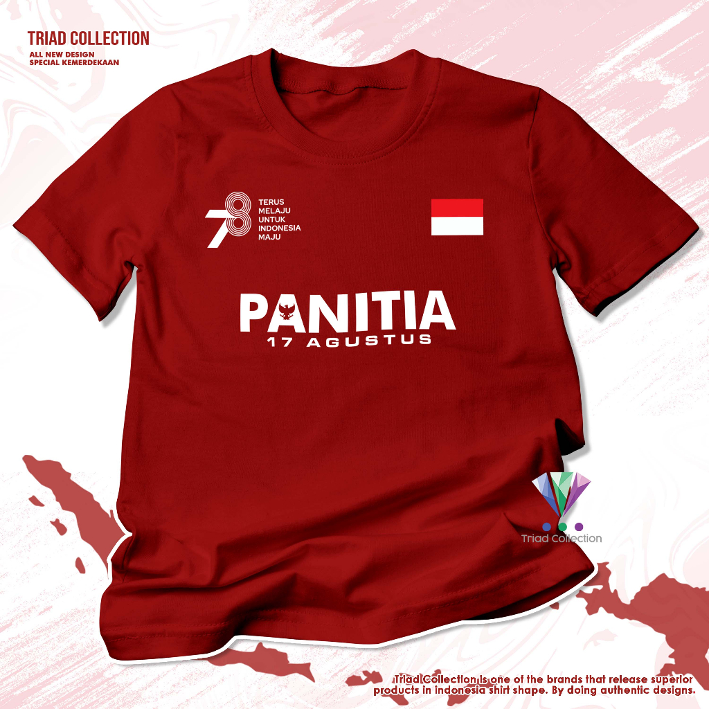 Jual Kaos Panitia Agustus Hut Ri Kemerdekaan Indonesia Baju Seragam Agustusan Terus