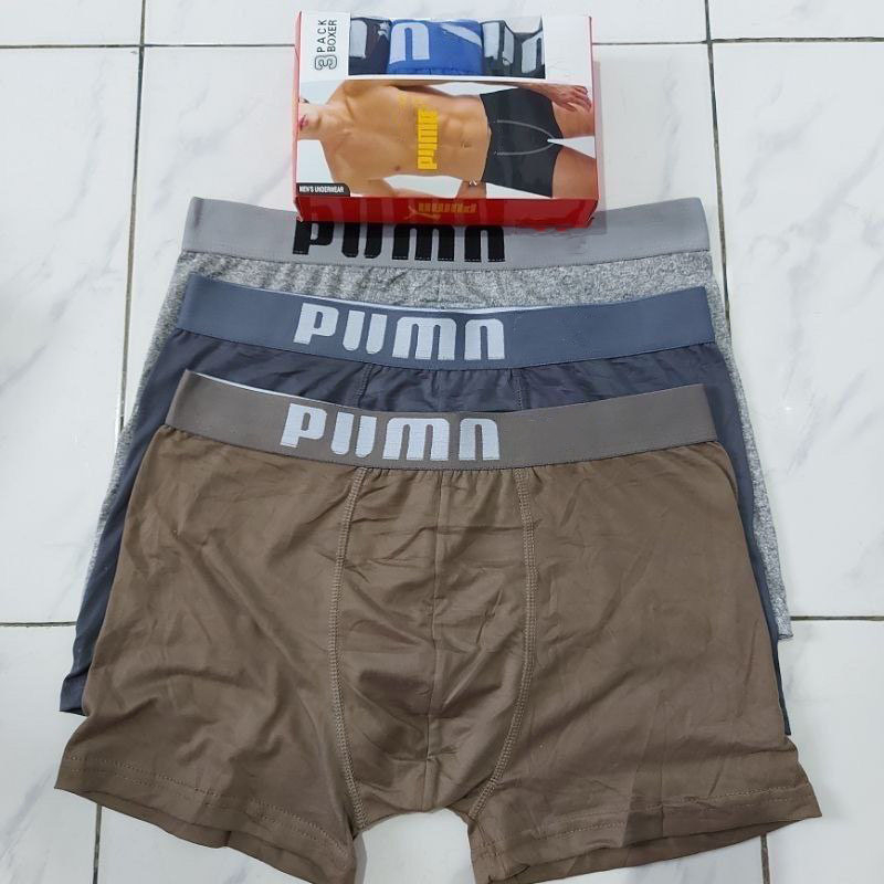 Jual Celana Dalam Pria Boxer | Cotton | Isi 3pcs | Shopee Indonesia