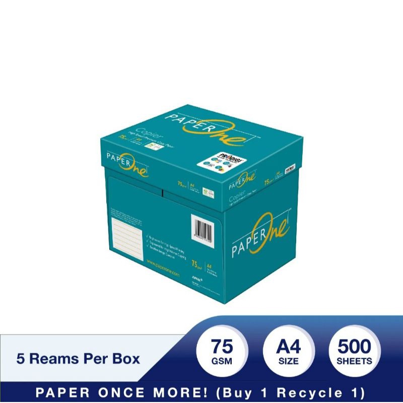 Jual Paperone Kertas A4 75gr Copier 1 Box 2500 Lembar Kertas Hvs A4