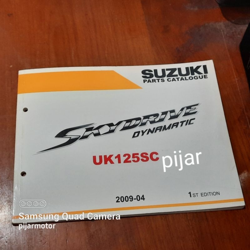 Jual Buku Parts Catalogue Catalog Katalog Suzuki Skydrive 125 (Not ...