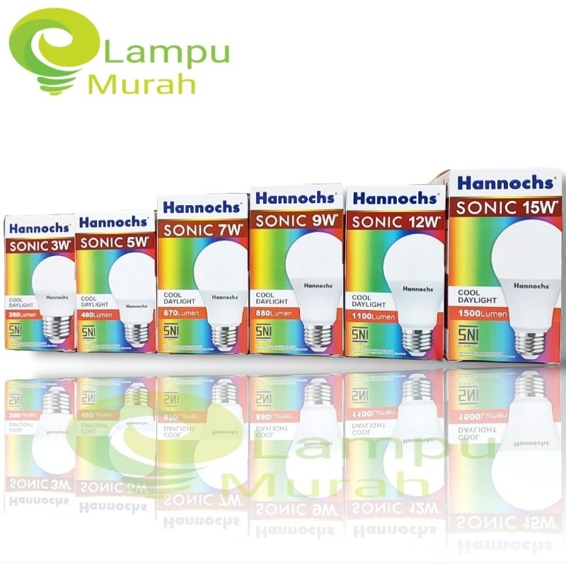 Jual Lampu Led HANNOCHS SONIC 3w 5w 7w 9w 12w 15w - Led A Bulb Hannochs ...