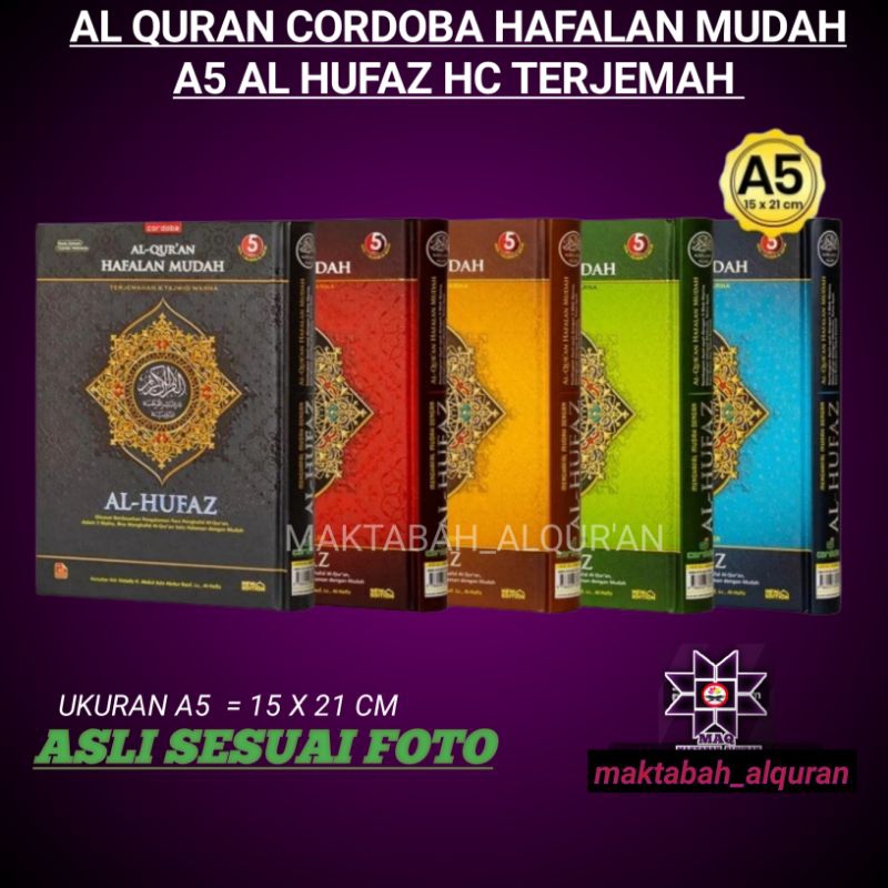 Jual Al Quran Al Hufaz A5 Hc Terjemah Hafalan 5 Blok Warna Shopee