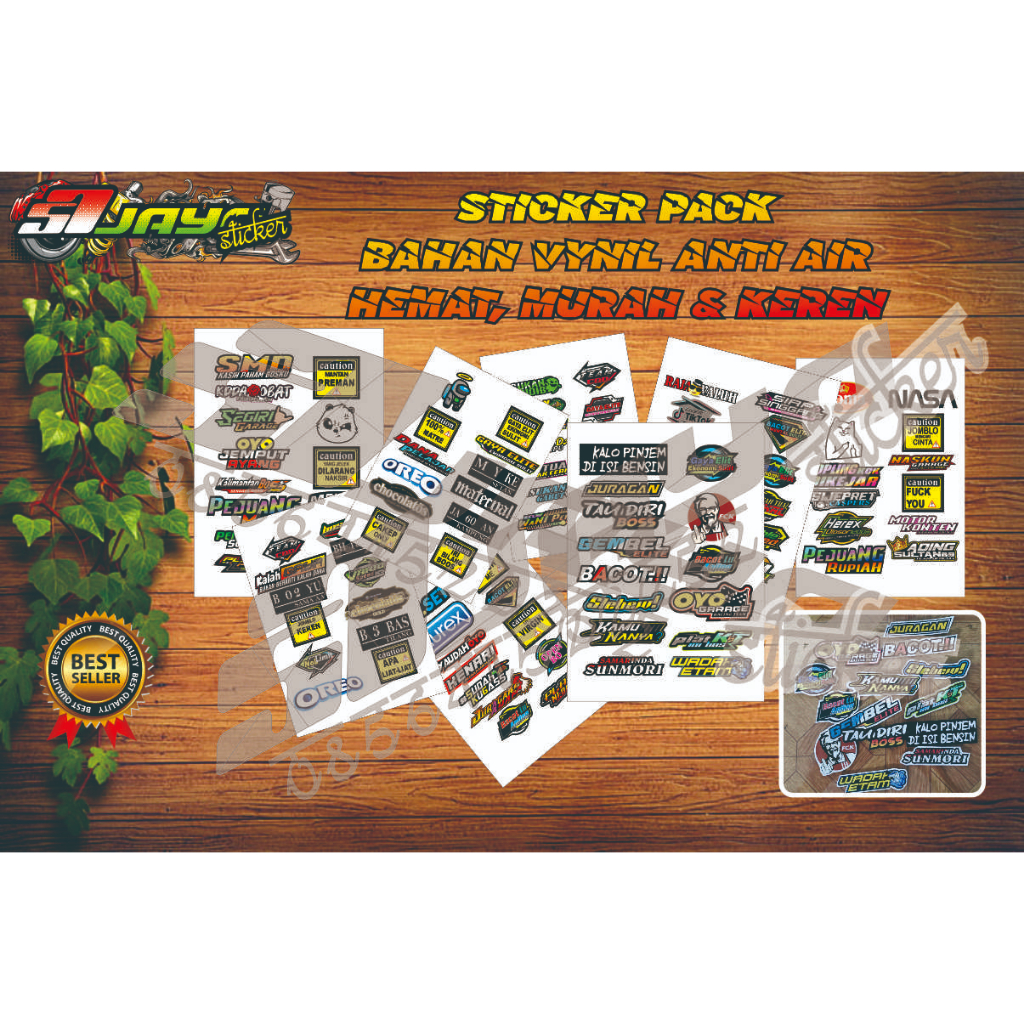 Jual STICKER PACK RACING BAHAN VINYL MURAH , ANTI AIR, HEMAT N KEREN ...