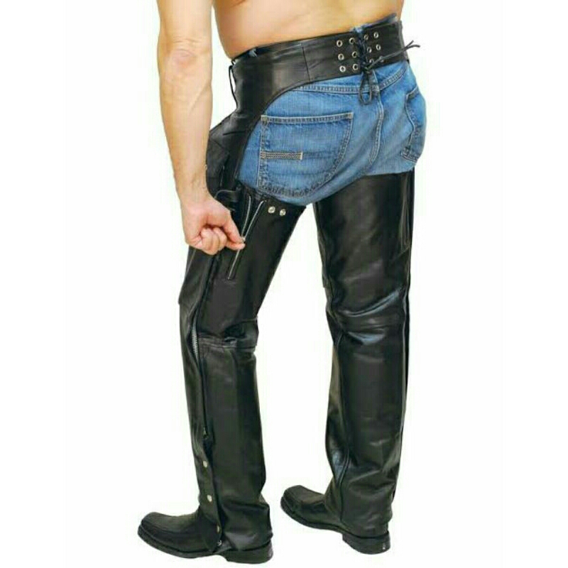 Jual celana kulit asli model chaps | Shopee Indonesia
