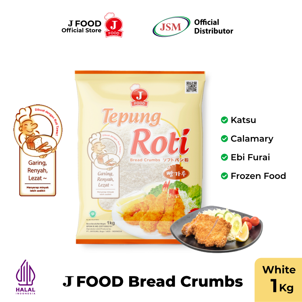 Jual J FOOD Tepung Roti Putih 1 Kg | Shopee Indonesia