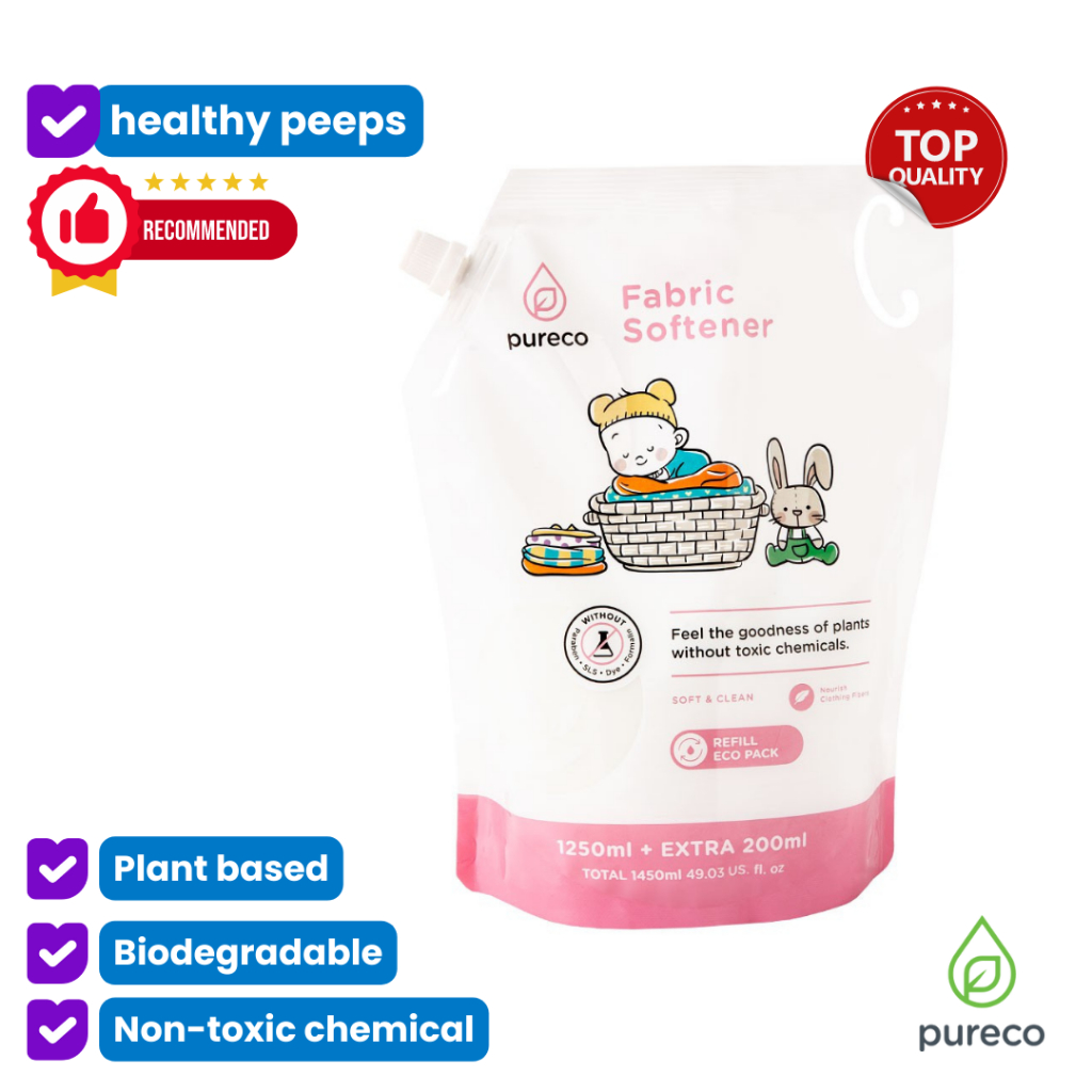 Jual Pureco baby liquid laundry detergent & softener & dish and bottle ...
