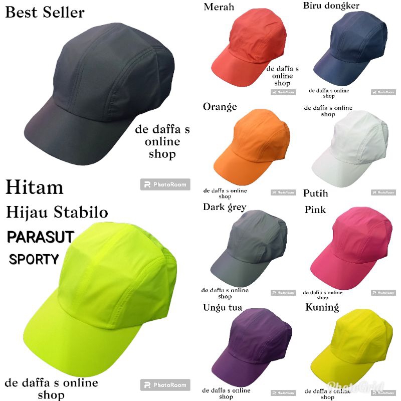 Jual COD TOPI SPORTY POLOS TOPI PARASUT LARI TOPI ANTI AIR SPORTY ...