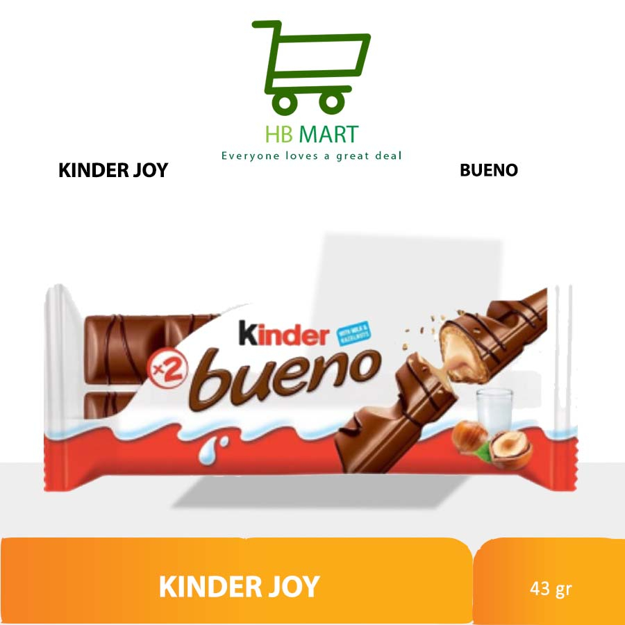 Jual CHOCOLATE KINDER BUENO MILK HAZELNUTS 43GR / Kinder Bueno ...