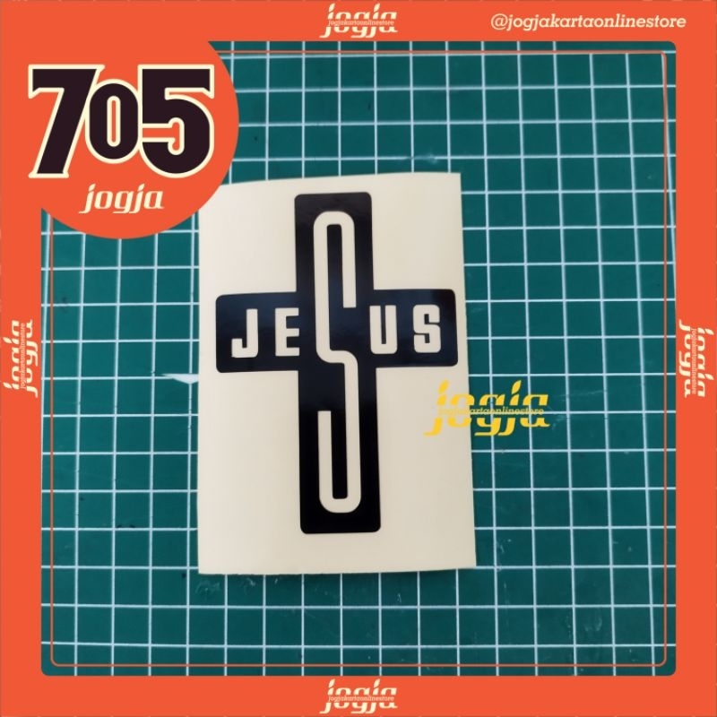 Jual Stiker Cutting Sticker Salib Jesus Stiker Yesus Kristus Stiker ...
