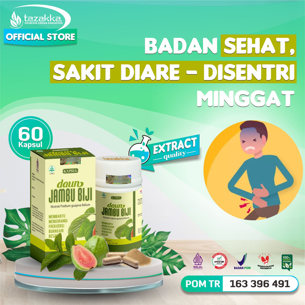 Jual Ekstrak Daun Jambu Biji Tazakka 60 Kapsul Original Halal Bpom Obat