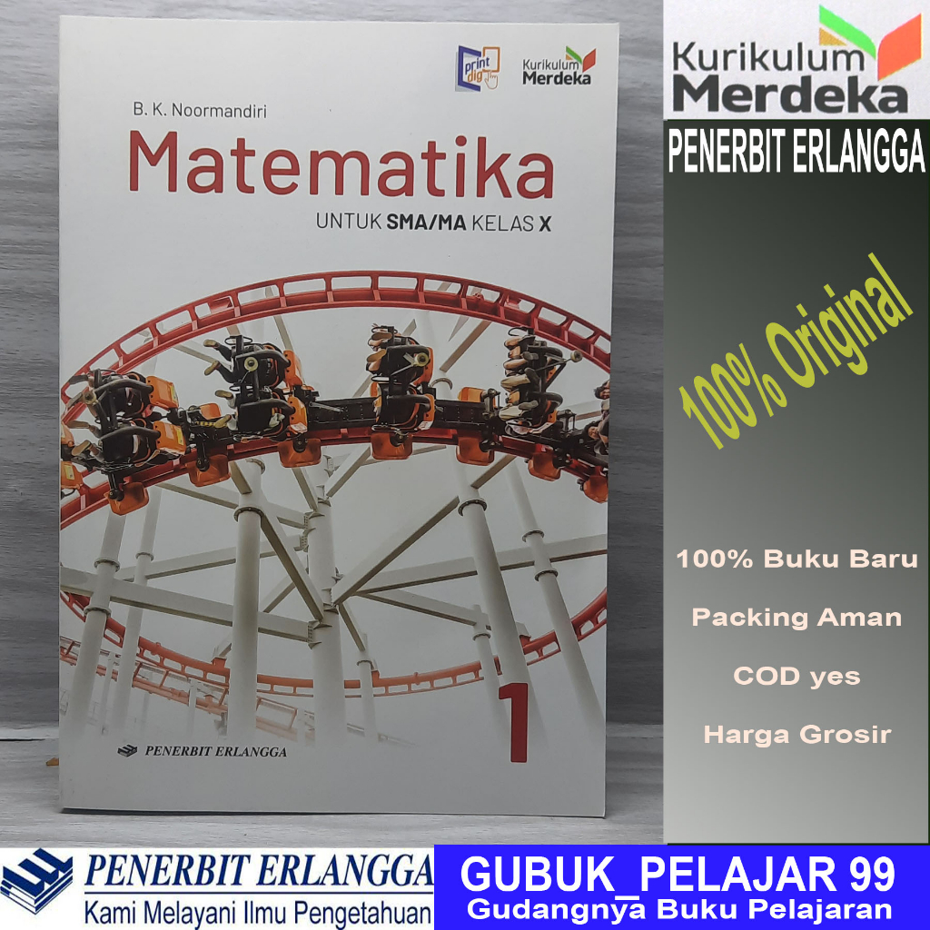 Jual Matematika 1 Kelas 10 / X SMA/MA Erlangga Kurikulum Merdeka ...