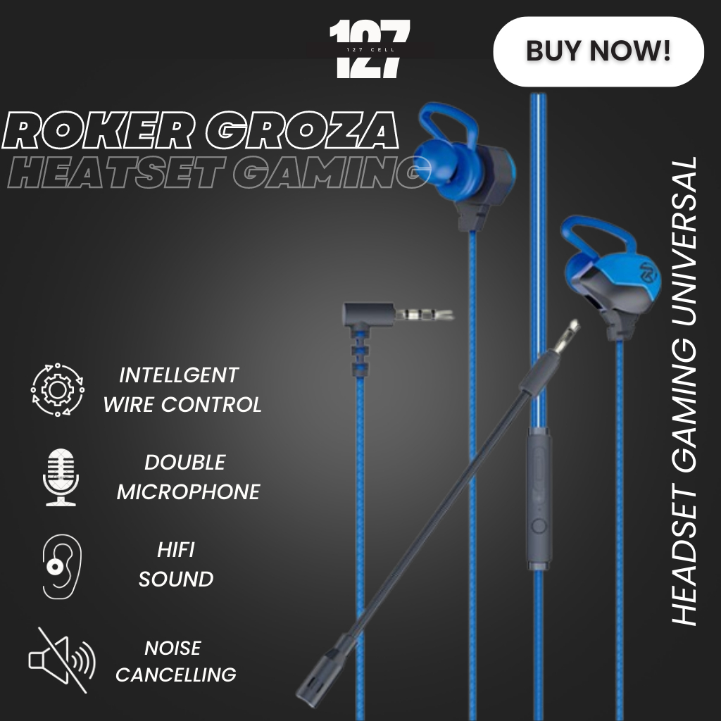 Jual ROKER Groza Headset Gaming Earphone Headset Gaming Earphone With ...