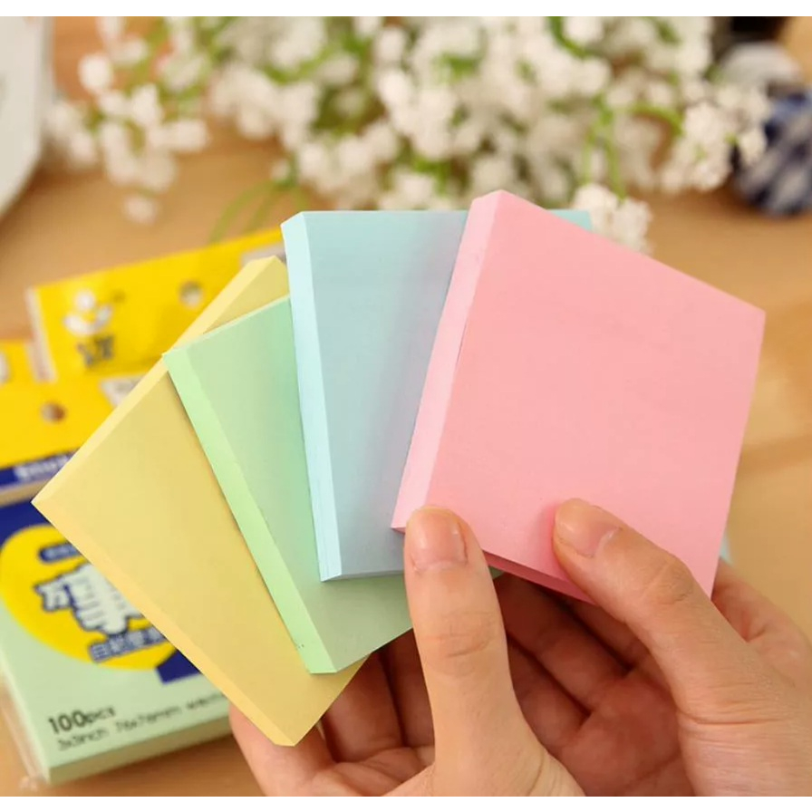 Jual STICKY NOTE kertas memo 100 LEMBAR penanda halaman GSO3.5 | Shopee ...