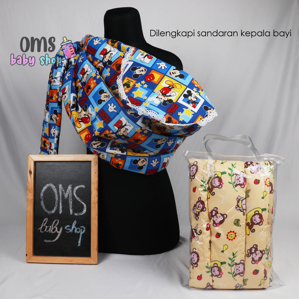 Jual GRATIS TAS MIKA! Gendongan Bayi Ring Sling Samping Karakter