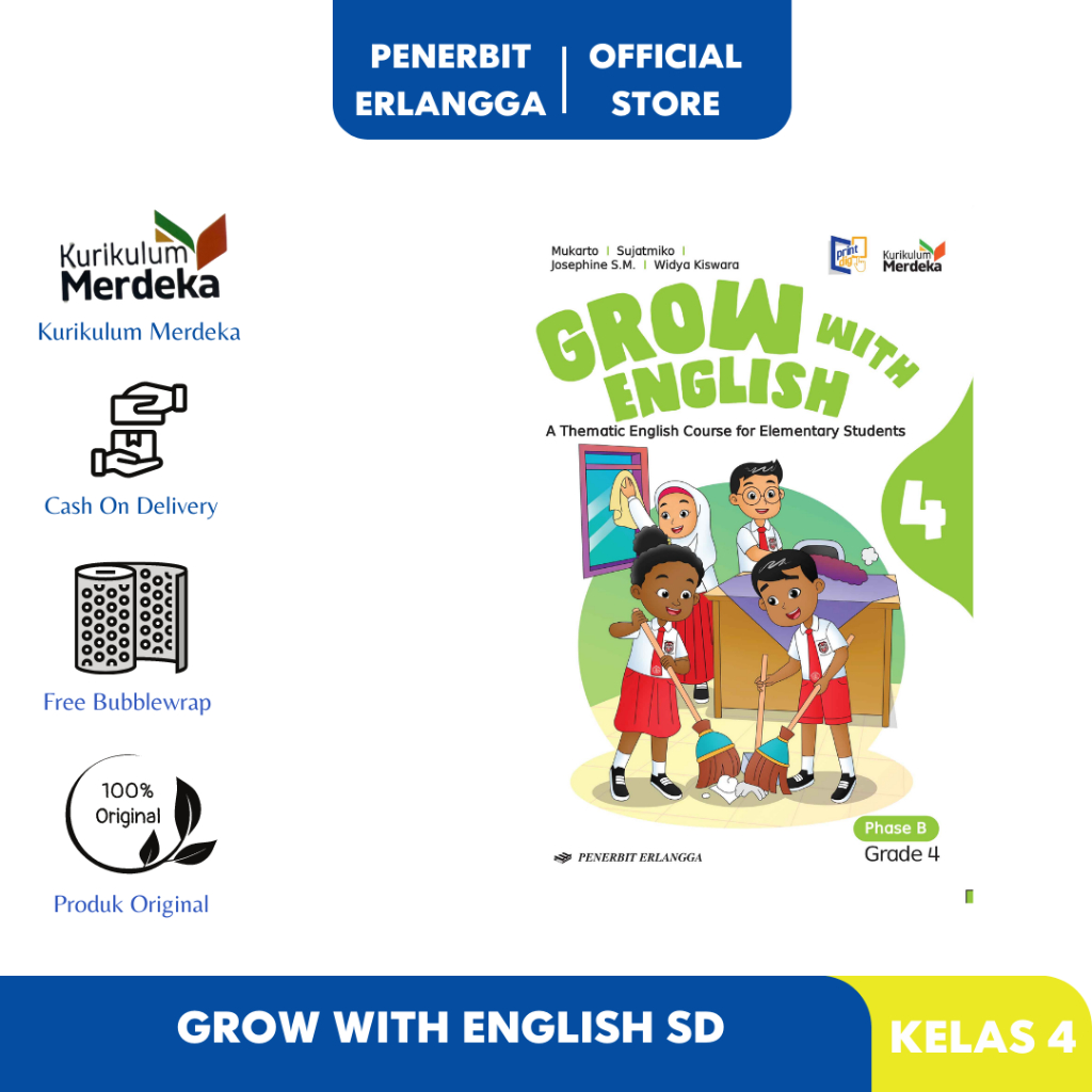 Jual GROW WITH ENGLISH SD KELAS 4 KURIKULUM MERDEKA | Shopee Indonesia