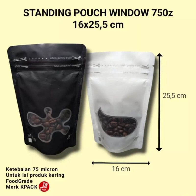 Jual STANDING POUCH WINDOW 750 GRAM | Shopee Indonesia