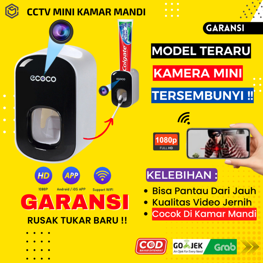 Jual Kamera CCTV Mini Tersembunyi Tanpa Kabel SPY Camera Mini Hidden