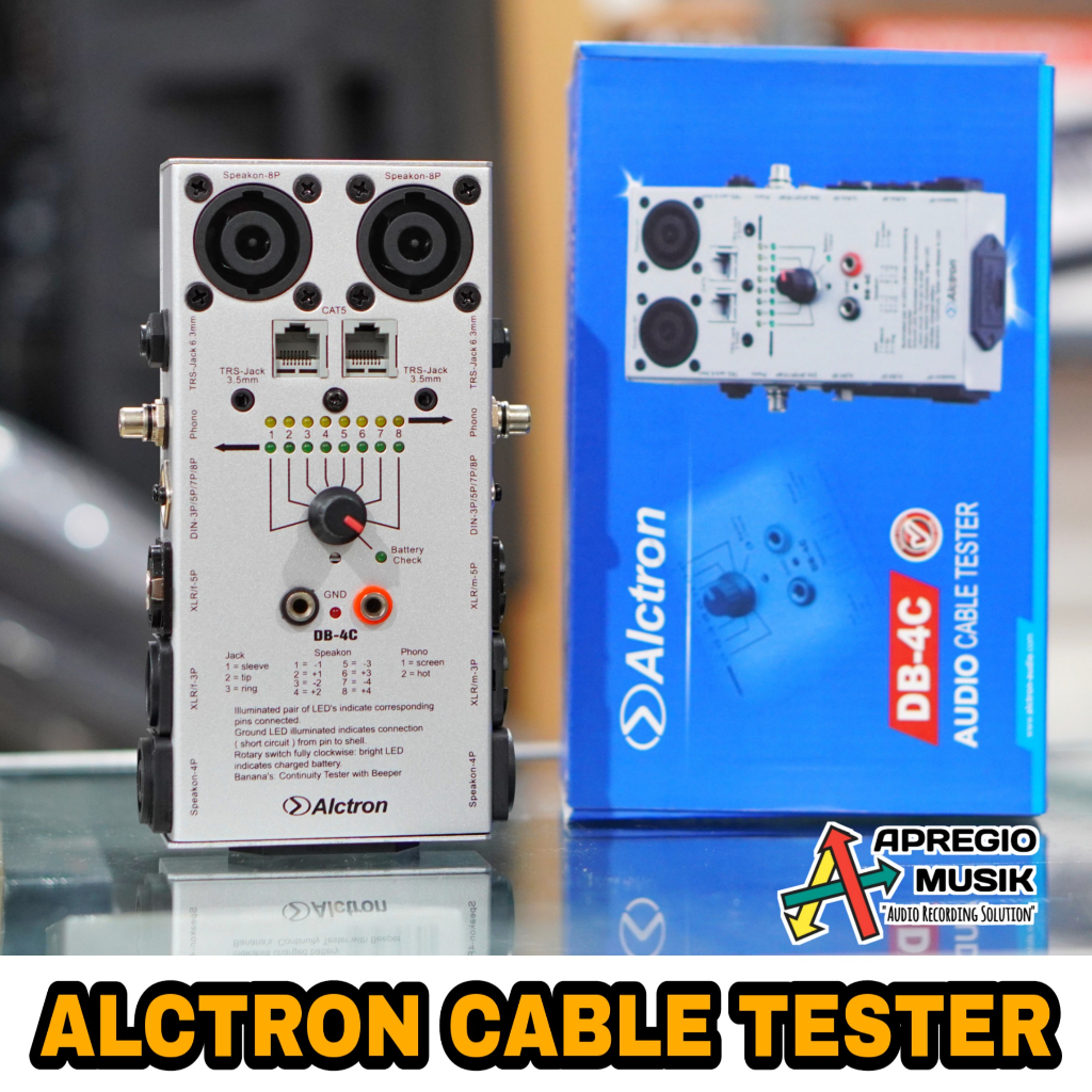 Jual ALCTRON DB4C multi audio cable tester TRS XLR RCA | Alat Tes Cek ...