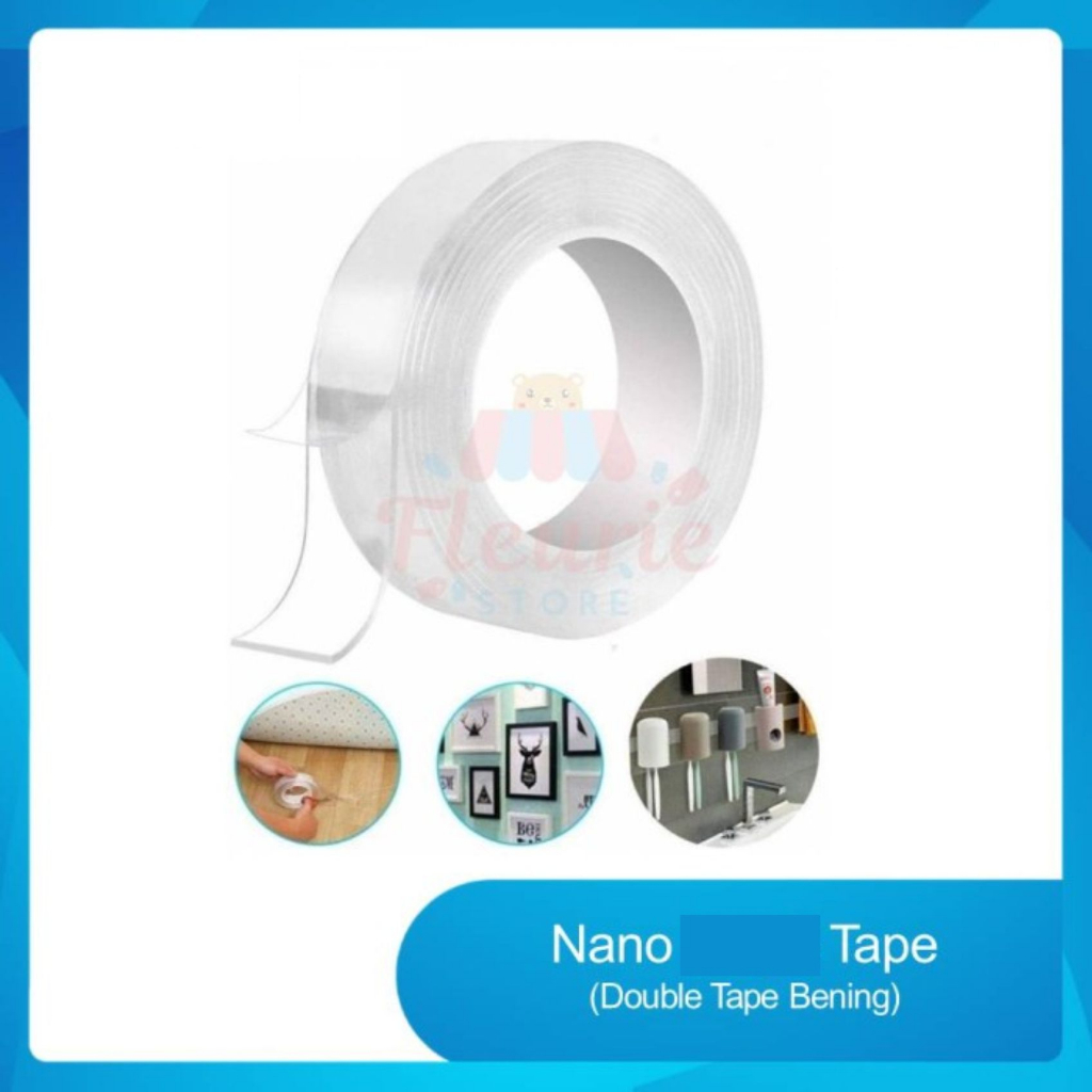 Jual NANO TAPE Double Tape / TIP ISOLASI Bening Serbaguna Super Kuat ...