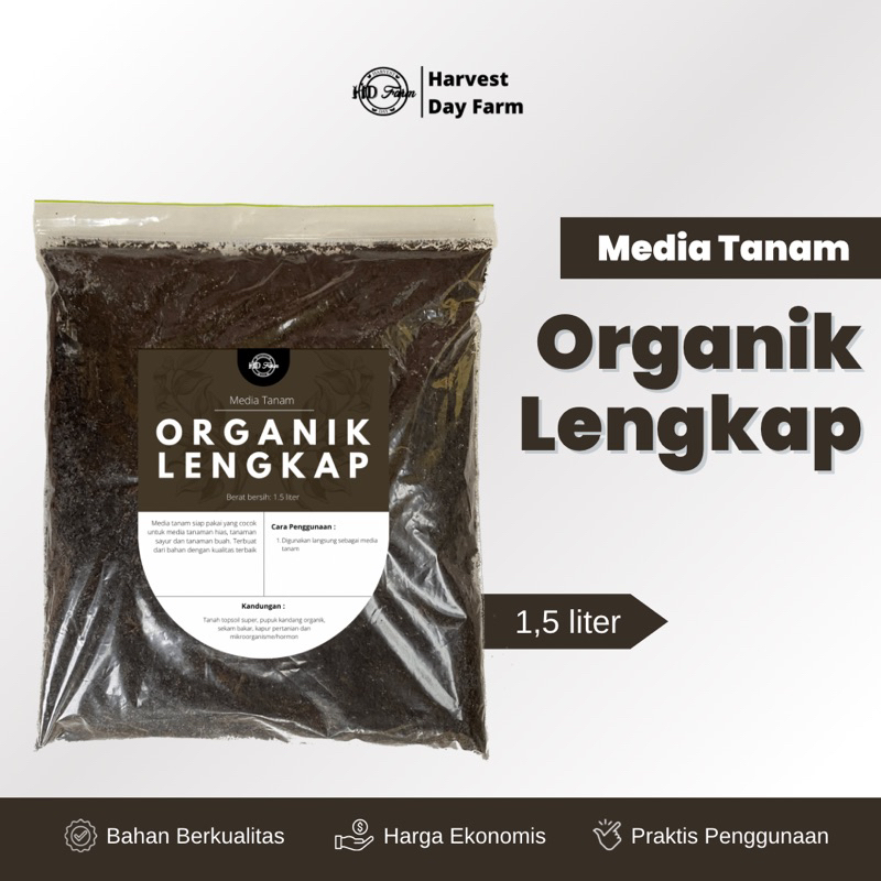 Jual HD FARM - Media Tanam Organik Lengkap Ukuran 1,5 Liter Untuk ...