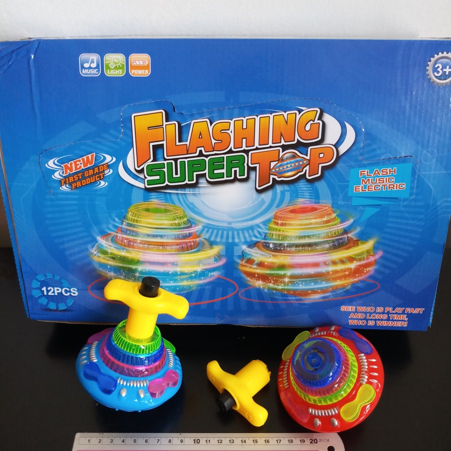 Jual Mainan Gasing Flashing Super Top - Mainan Gangsing Light & Music ...