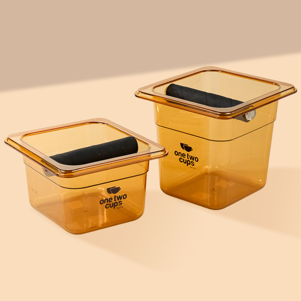 Jual Knock Box Tempat Ampas kopi size M dan L Brown Transparant /Wadah ...