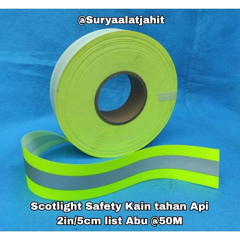 Jual Scotlight anti api/bara 2in/5cm list abu 2cm ±50m =rp.635.500/Rol ...