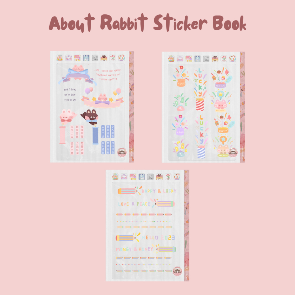 Jual Sticker Book cute for Goodnotes only --- About Rabbit Sticker Book ...