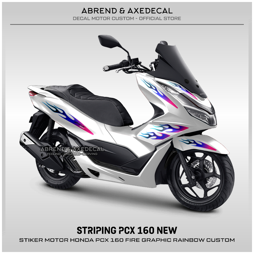 Jual STRIPING PCX 160 GRAFIS PELANGI API / STIKER MOTOR HONDA PCX 160 ...