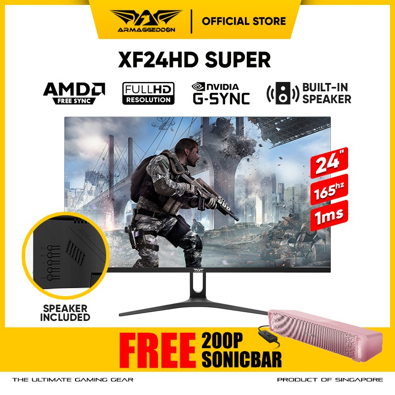 Jual Armaggeddon Gaming Monitor Pixxel+ XF24HD Super New 165hz 1ms