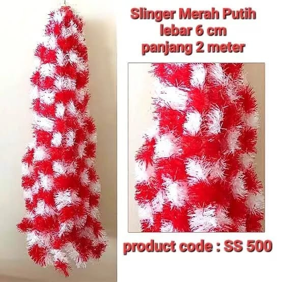 Jual Slinger Merah Putih Rumbai Merah Putih Hiasan Dekorasi Peringatan Kemerdekaan Ri Hut Ri 3667