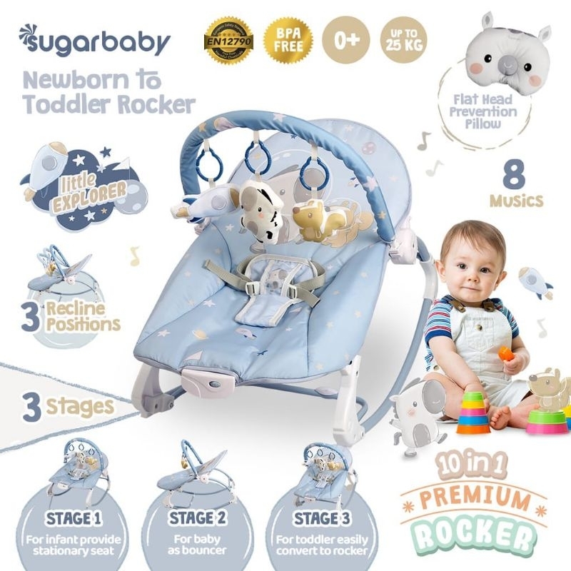 Jual Sugar Baby 10 in 1 Premium Rocker Bouncer Original Free Packing Shopee Indonesia