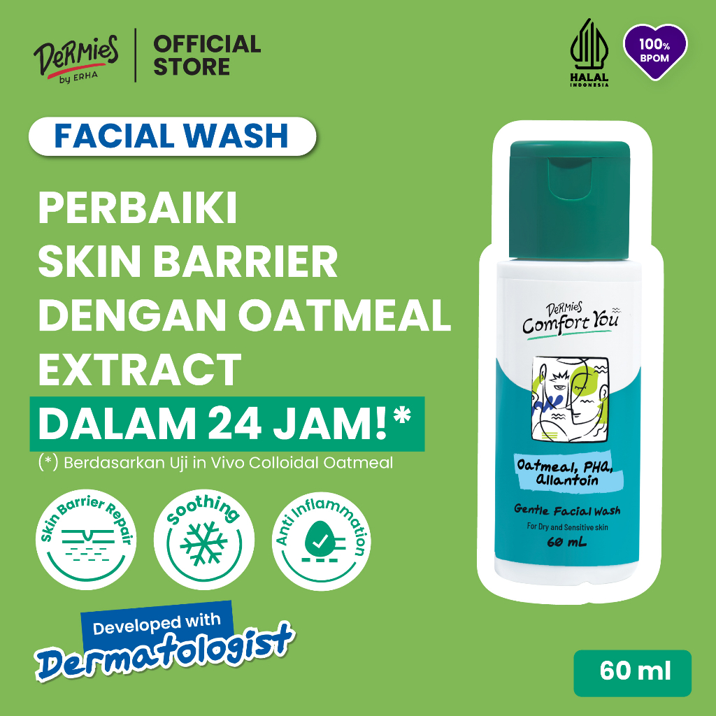 Jual Dermies Comfort You Gentle Facial Wash Sensitive & Dry Skin 60ml