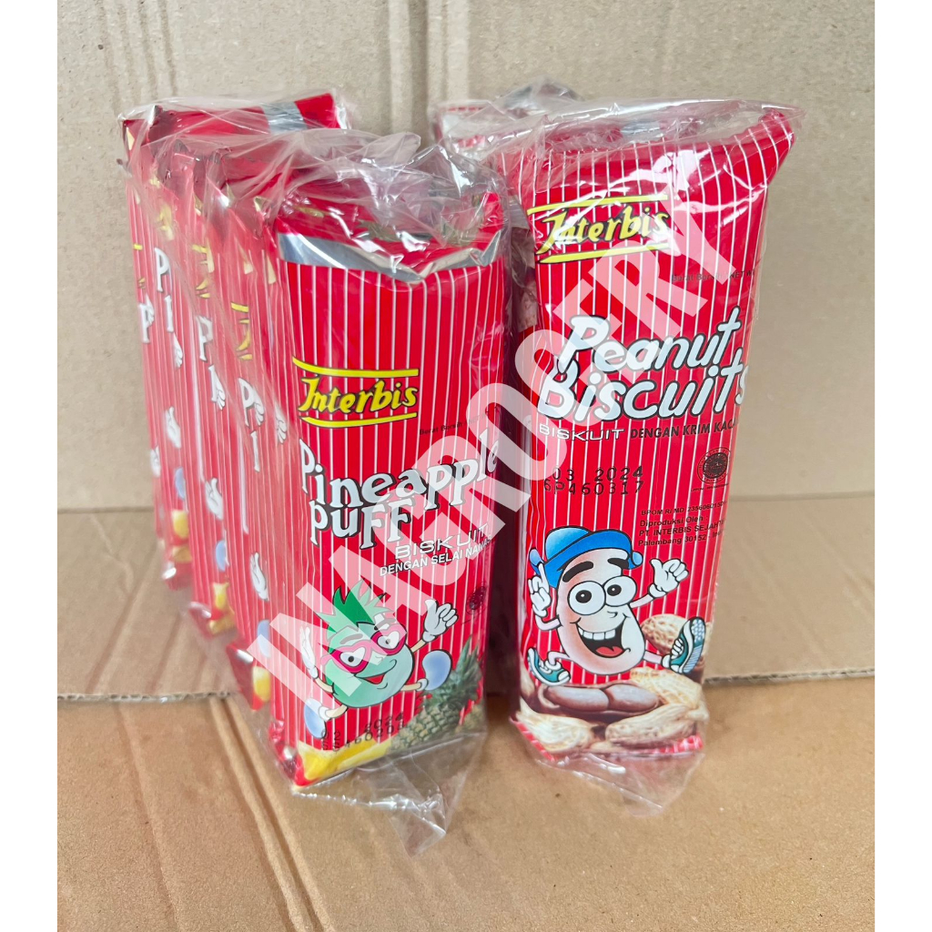 Jual INTERBIS PEANUT & PINEAPPLE CRACKERS RENCENG ISI 10PCS | Shopee ...
