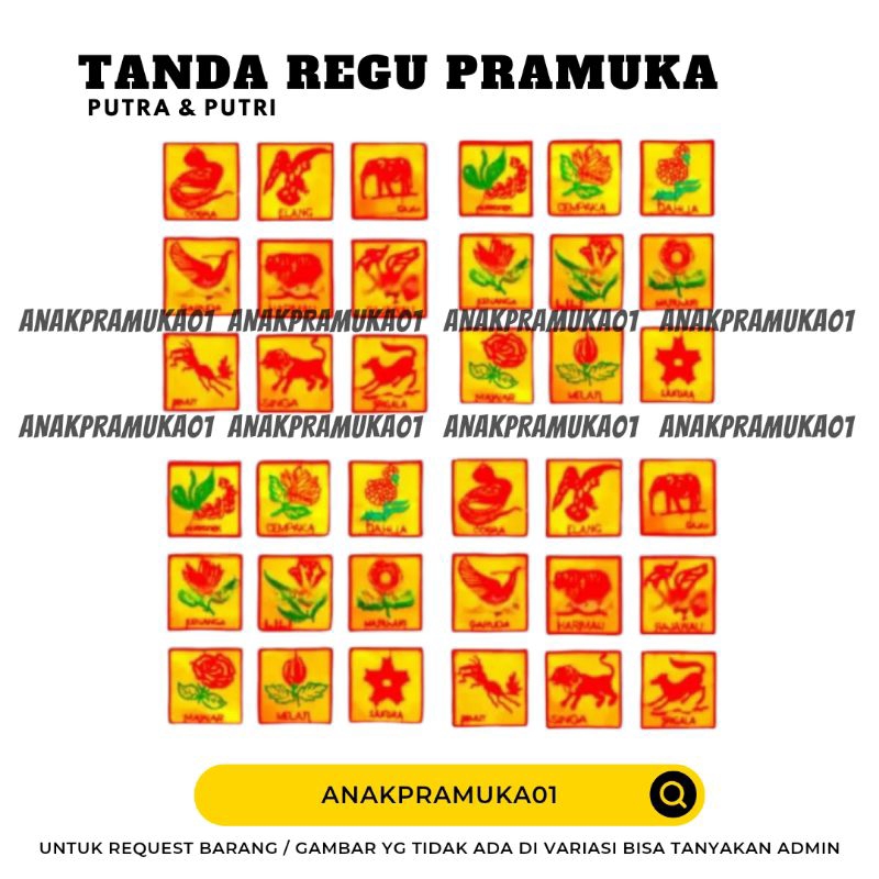 Jual Bet Regu Pramuka Putra Dan Putri Tanda Regu Pramuka Putra Putri