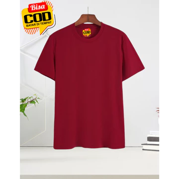 Kaos Polos Pria Cotton Combed 30s Kaos Lengan Pendek Pria Round Neck Regular Fit Kaos Polos